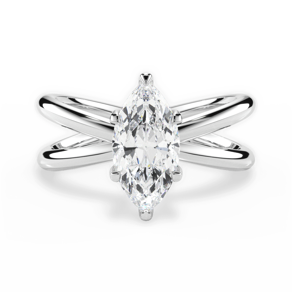 14kt White Gold/18kt White Gold/Platinum/marquise/top