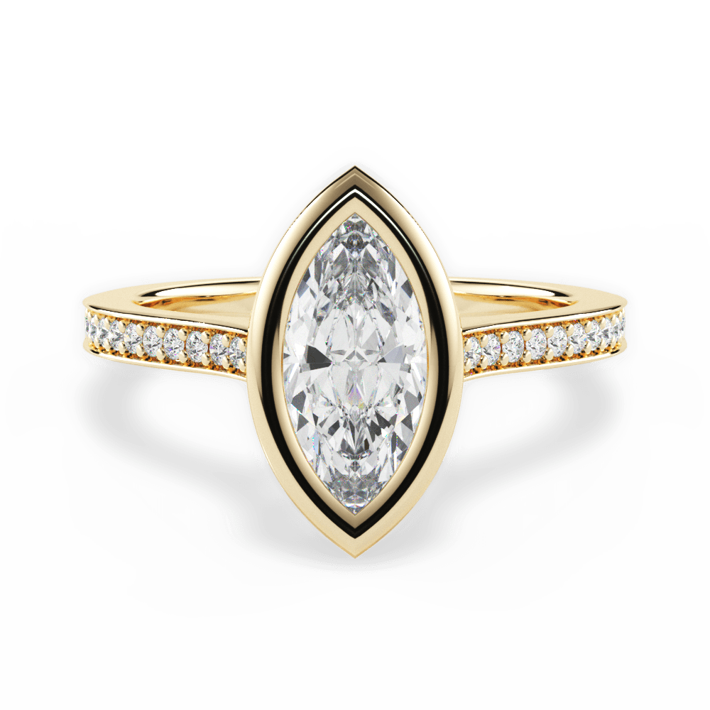 14kt Yellow Gold/18kt Yellow Gold/marquise/top