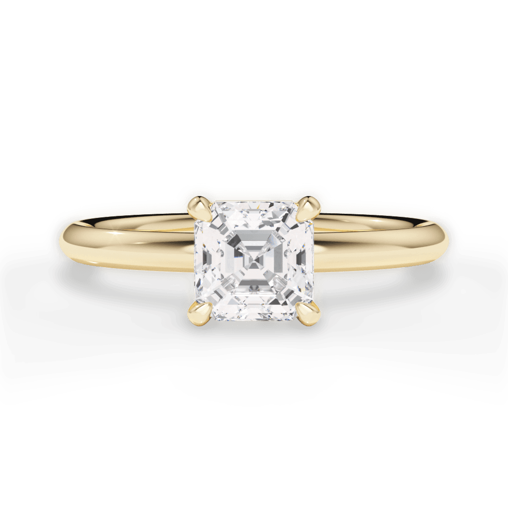 14kt Yellow Gold/18kt Yellow Gold/asscher/top