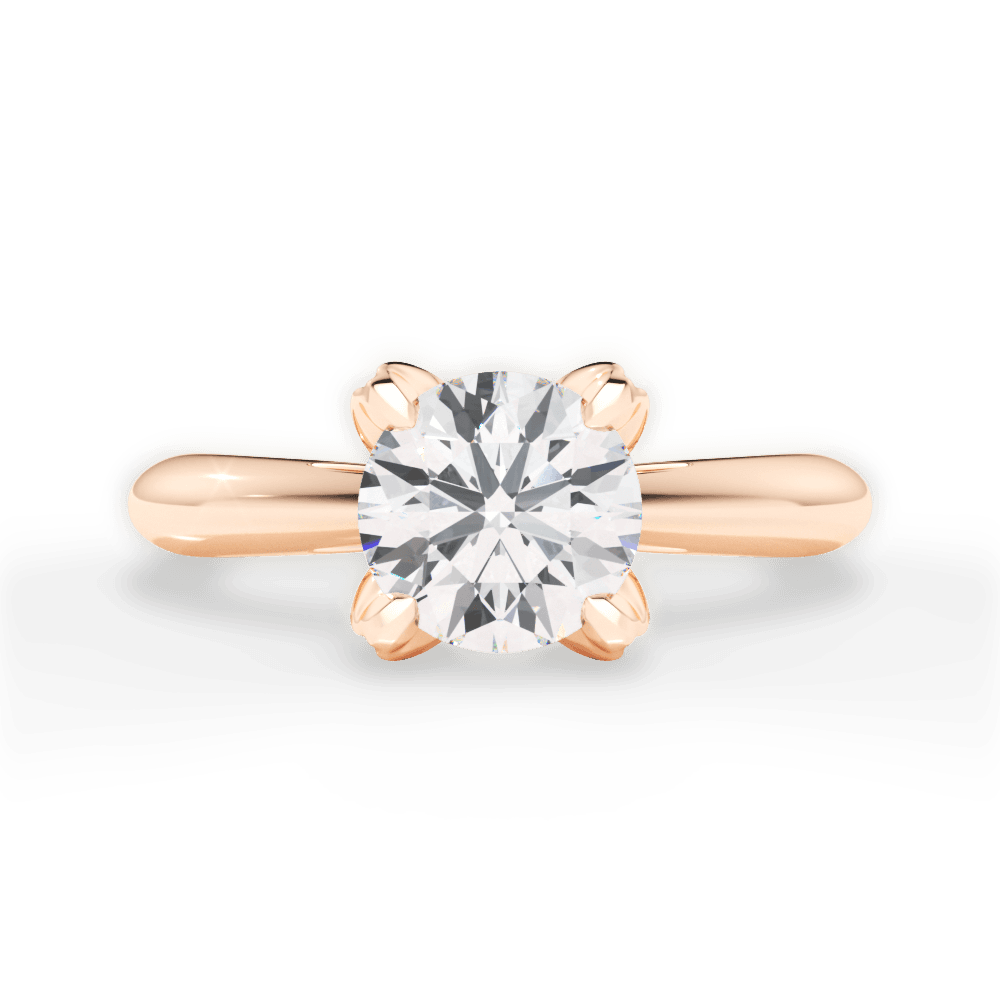 14kt Rose Gold/18kt Rose Gold/round/top