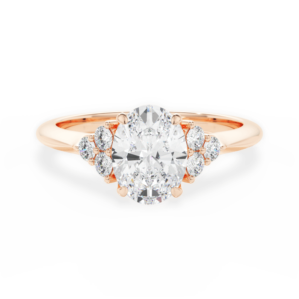 14kt Rose Gold/18kt Rose Gold/oval/top