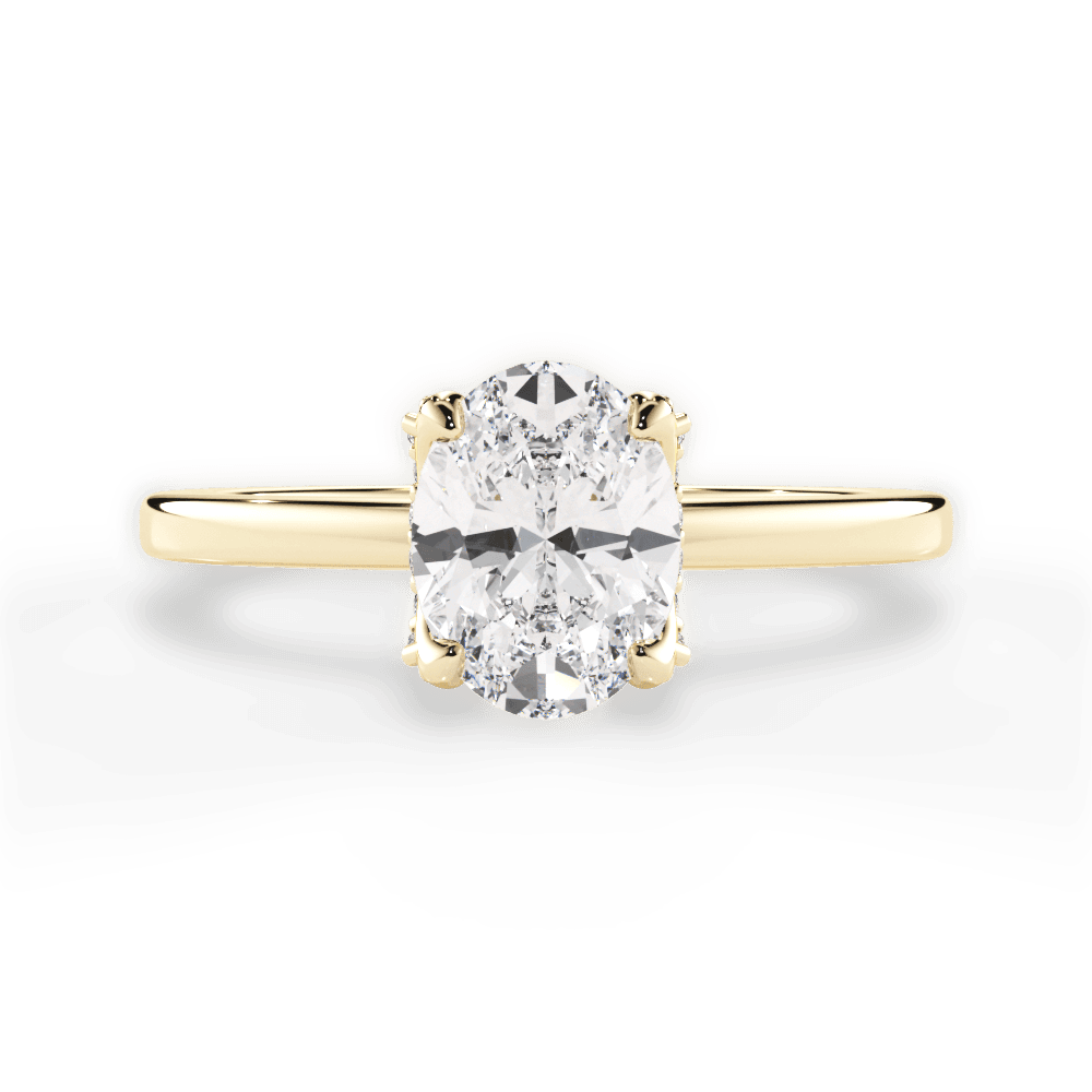 14kt Yellow Gold/18kt Yellow Gold/oval/top