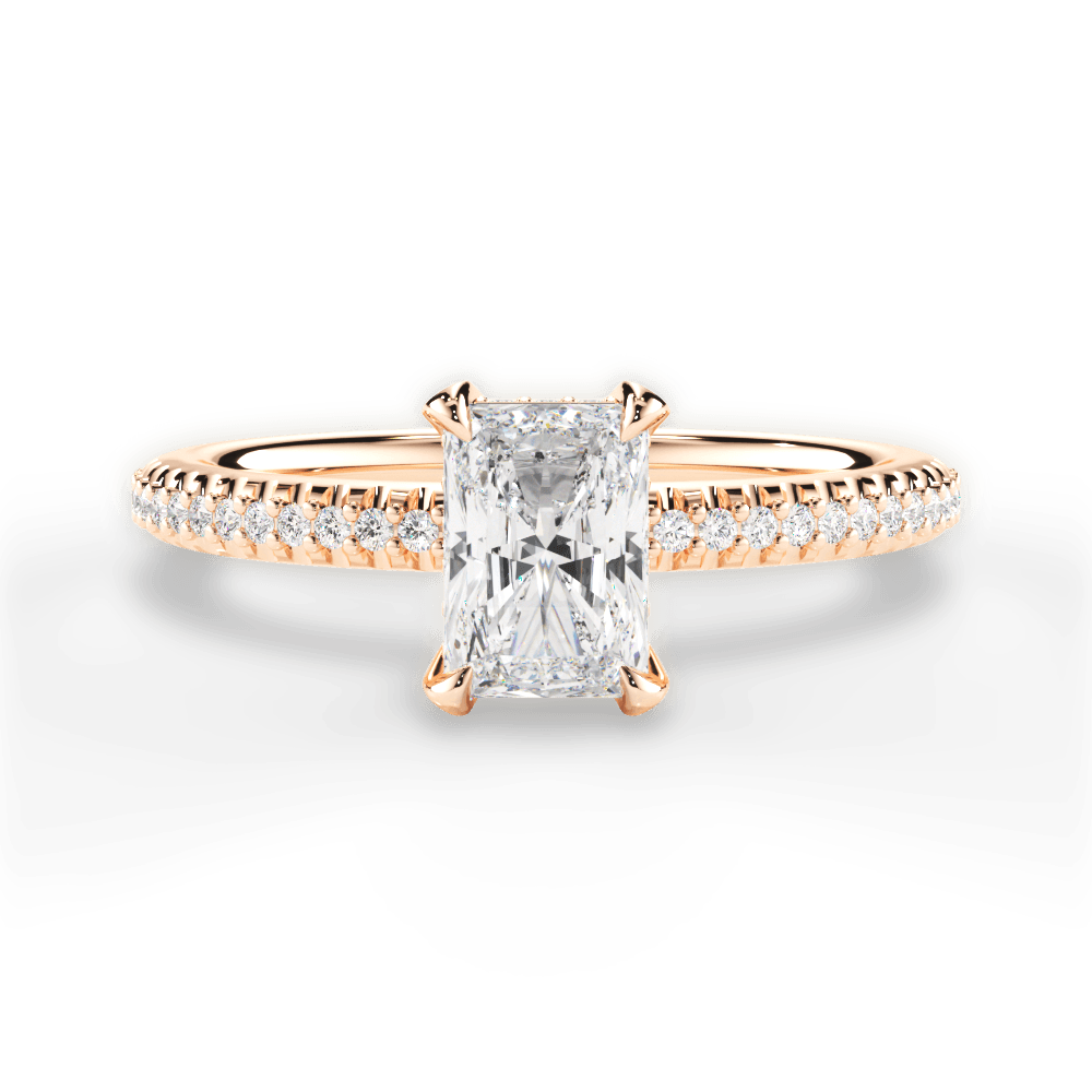 14kt Rose Gold/18kt Rose Gold/radiant/top