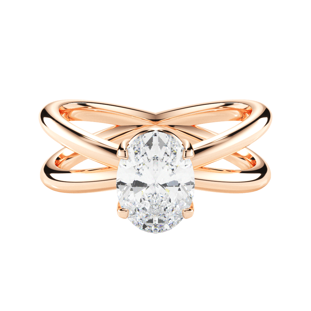 14kt Rose Gold/18kt Rose Gold/oval/top