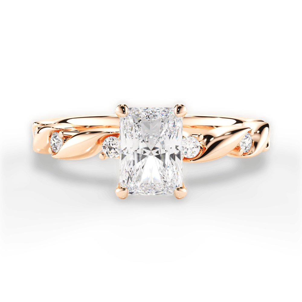 14kt Rose Gold/18kt Rose Gold/radiant/top