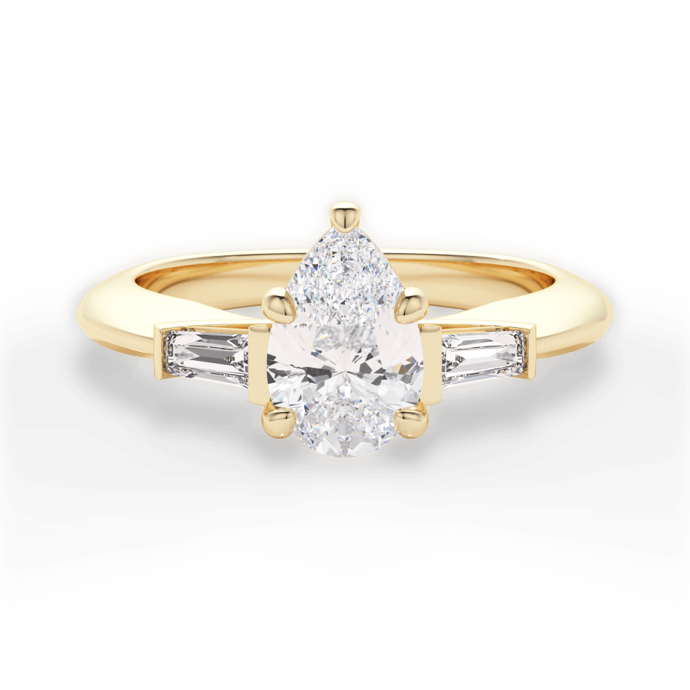 14kt Yellow Gold/18kt Yellow Gold/pear/top