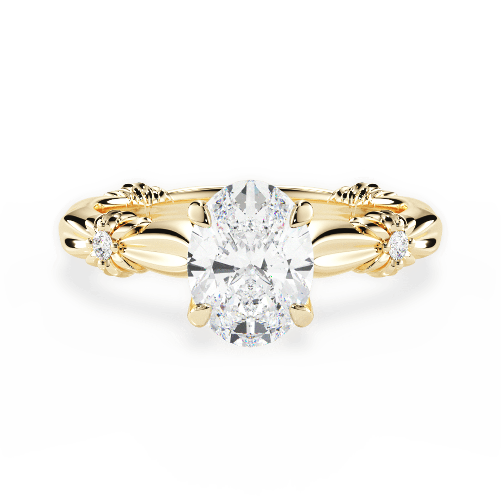 14kt Yellow Gold/18kt Yellow Gold/oval/top