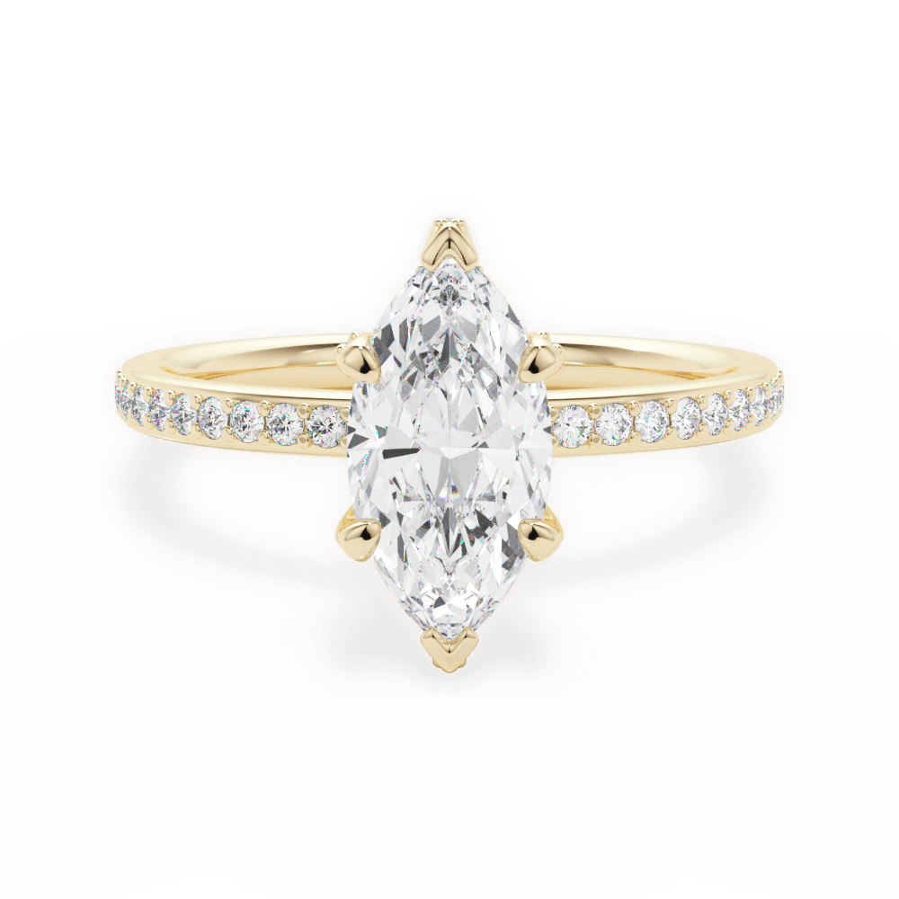 14kt Yellow Gold/18kt Yellow Gold/marquise/top