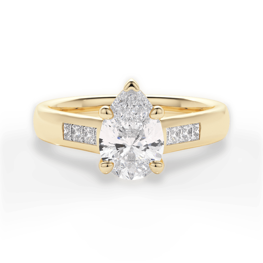 14kt Yellow Gold/18kt Yellow Gold/pear/top
