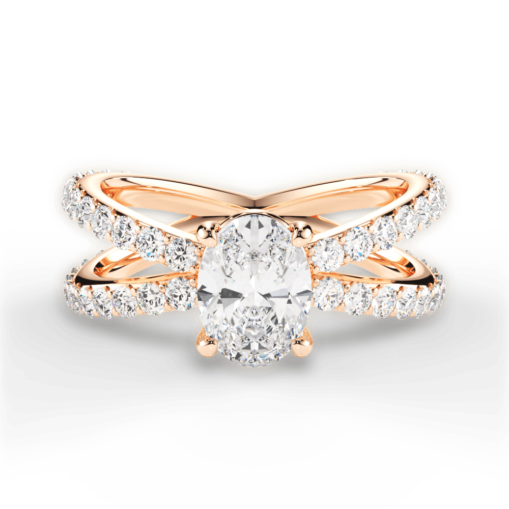 14kt Rose Gold/18kt Rose Gold/oval/top