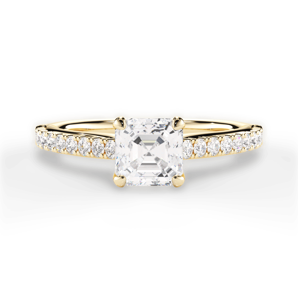 14kt Yellow Gold/18kt Yellow Gold/asscher/top