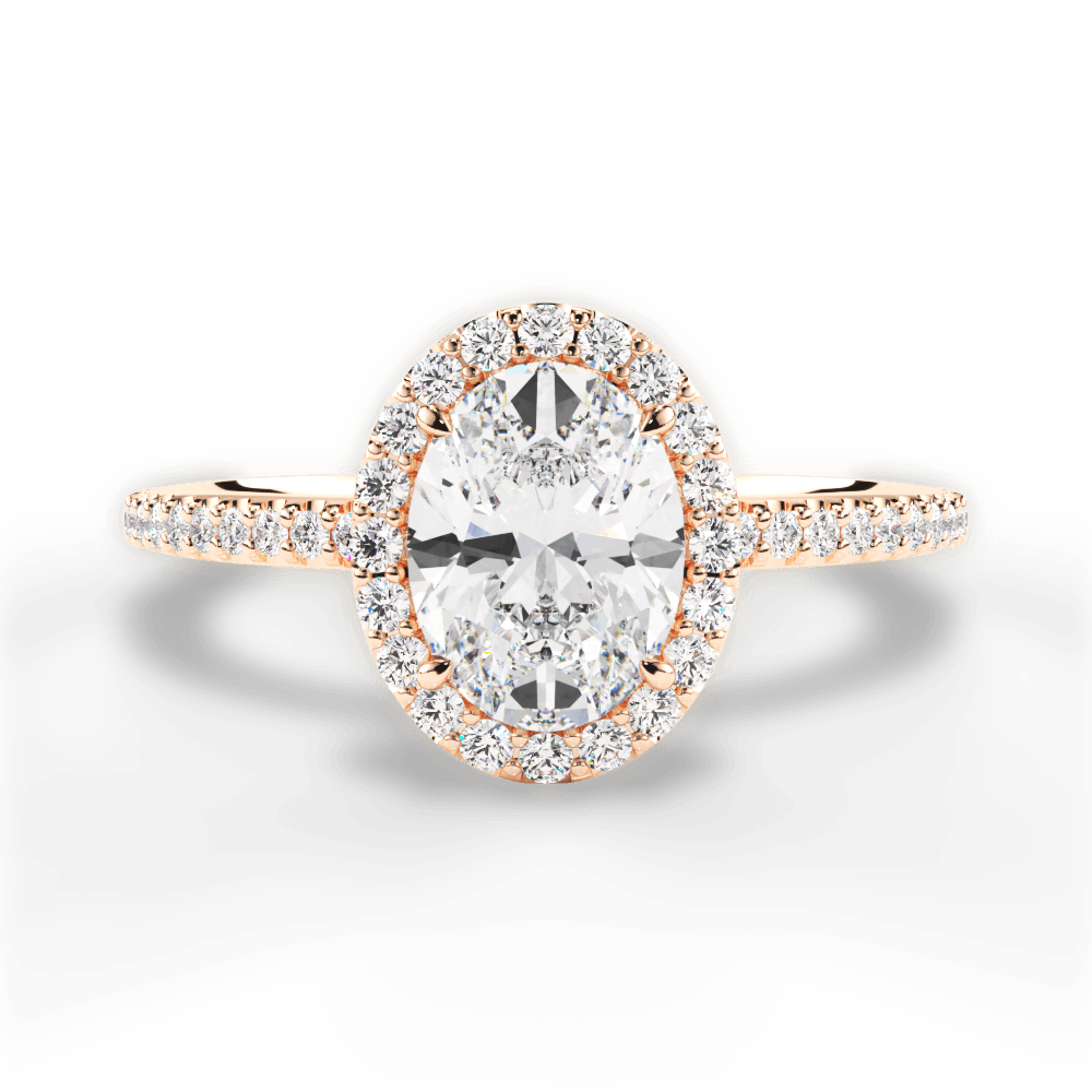 14kt Rose Gold/18kt Rose Gold/oval/top