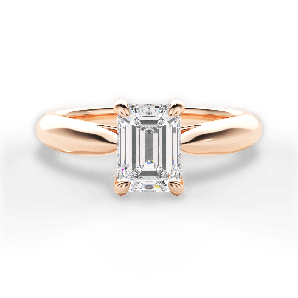 14kt Rose Gold/18kt Rose Gold/emerald/top
