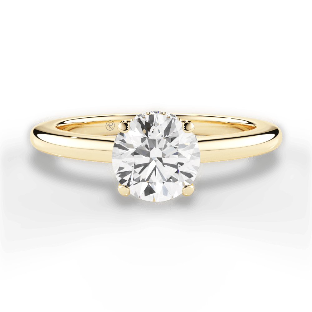 14kt Yellow Gold/18kt Yellow Gold/round/top