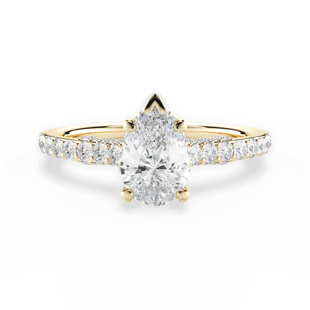 14kt Yellow Gold/18kt Yellow Gold/pear/top