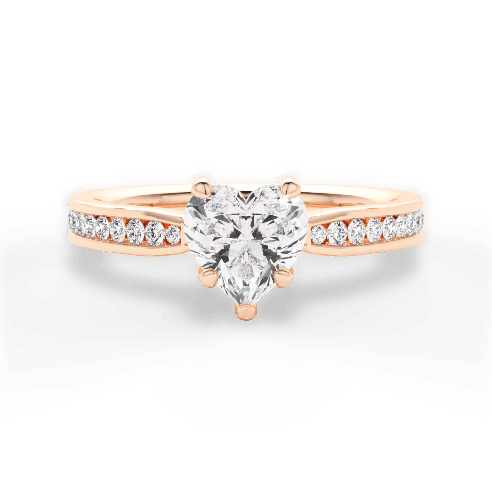 14kt Rose Gold/18kt Rose Gold/heart/top
