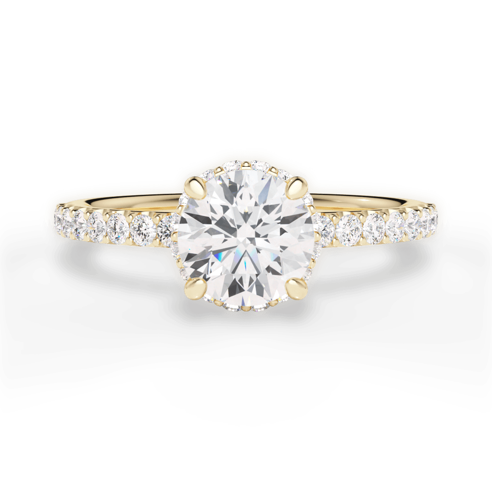 14kt Yellow Gold/18kt Yellow Gold/round/top