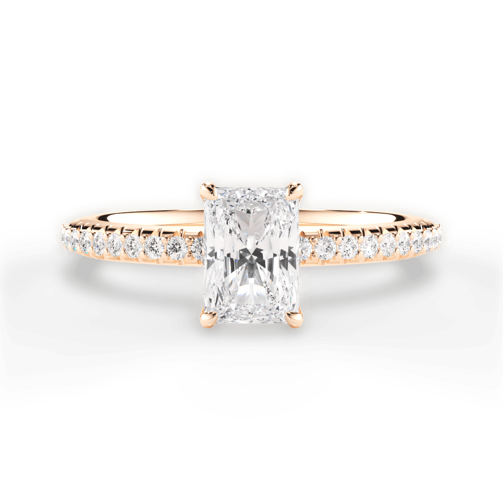 14kt Rose Gold/18kt Rose Gold/radiant/top