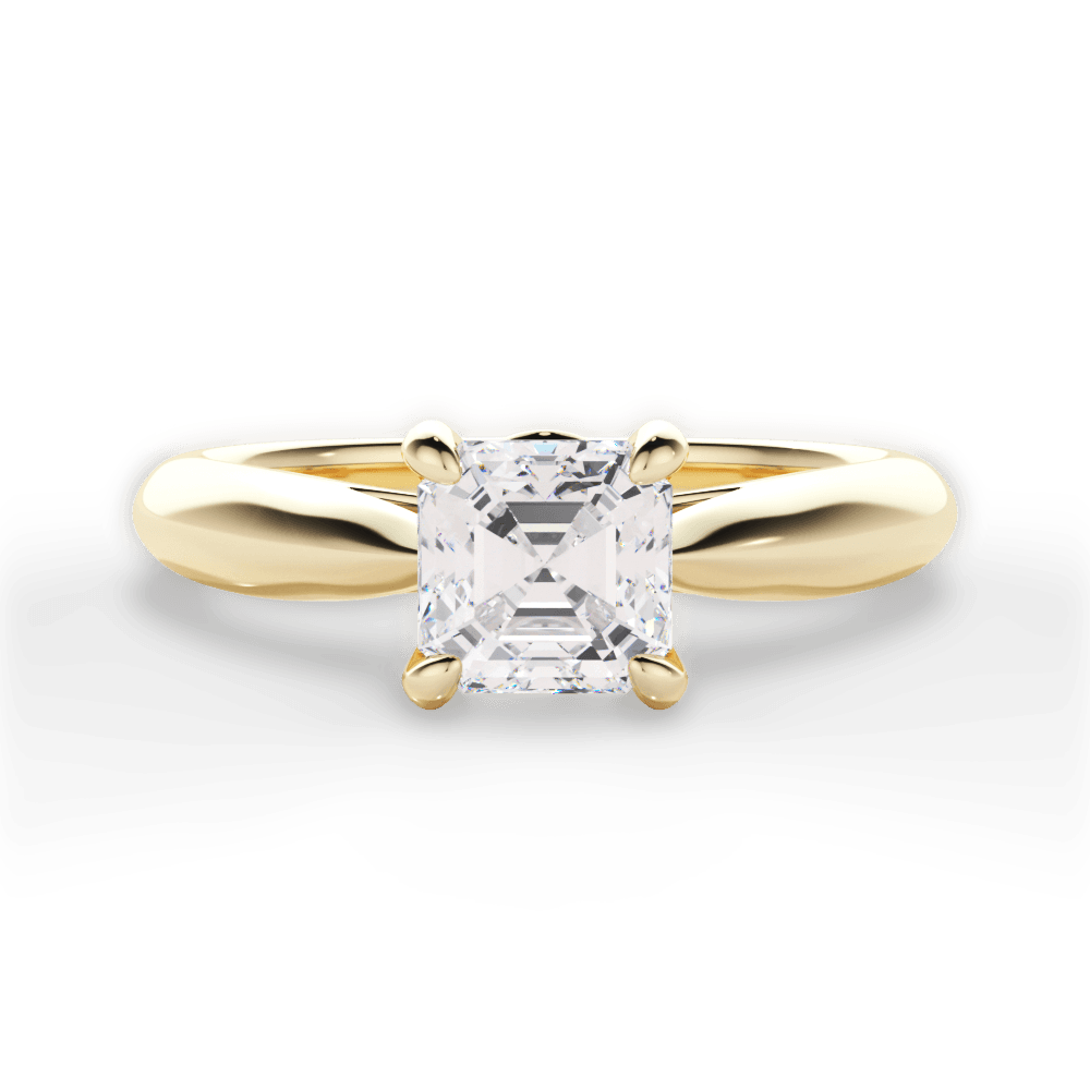 14kt Yellow Gold/18kt Yellow Gold/asscher/top