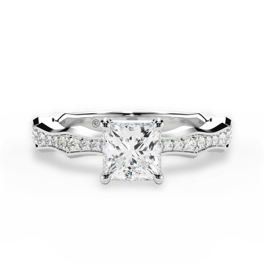 14kt White Gold/18kt White Gold/Platinum/princess/top