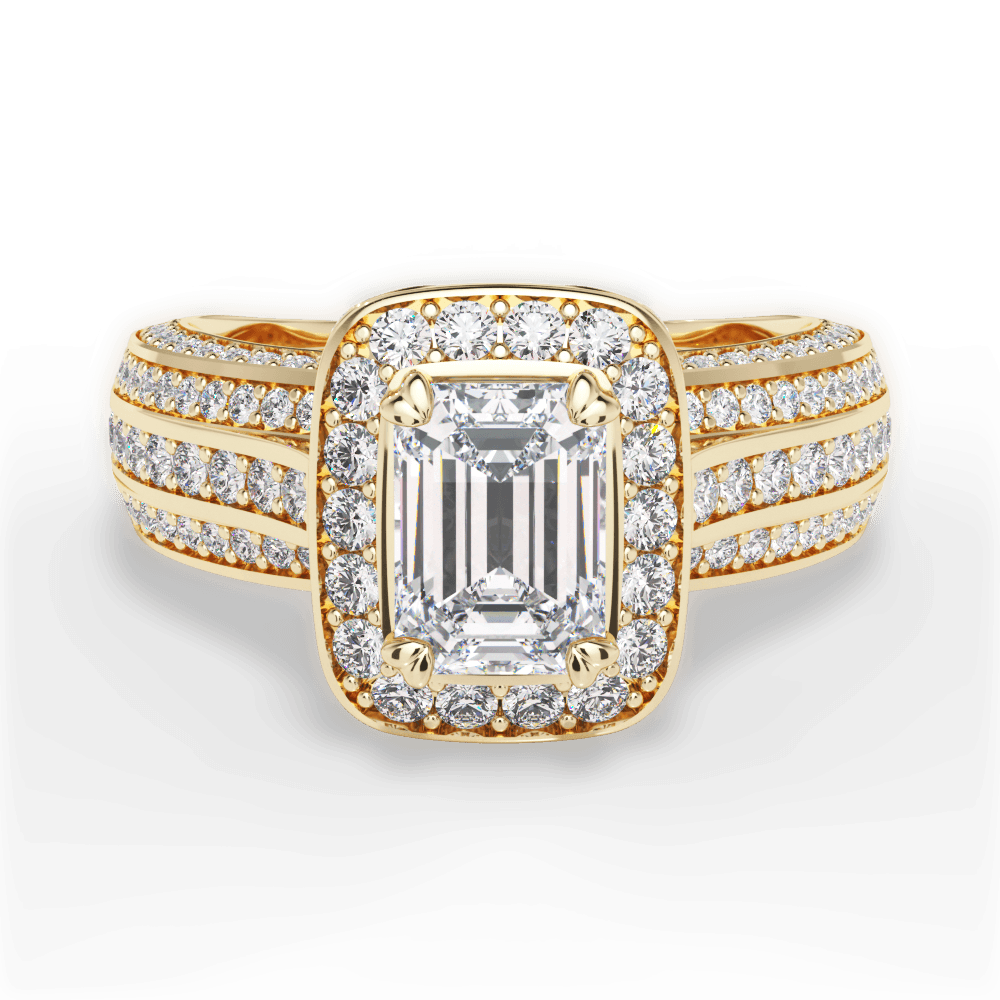 14kt Yellow Gold/18kt Yellow Gold/emerald/top
