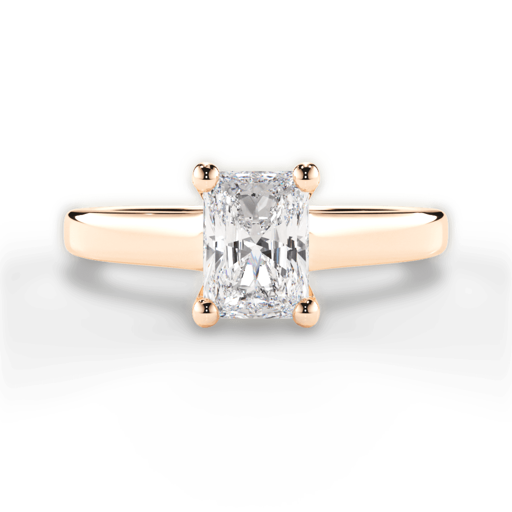 14kt Rose Gold/18kt Rose Gold/radiant/top