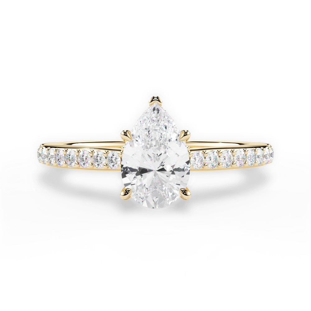 14kt Yellow Gold/18kt Yellow Gold/pear/top