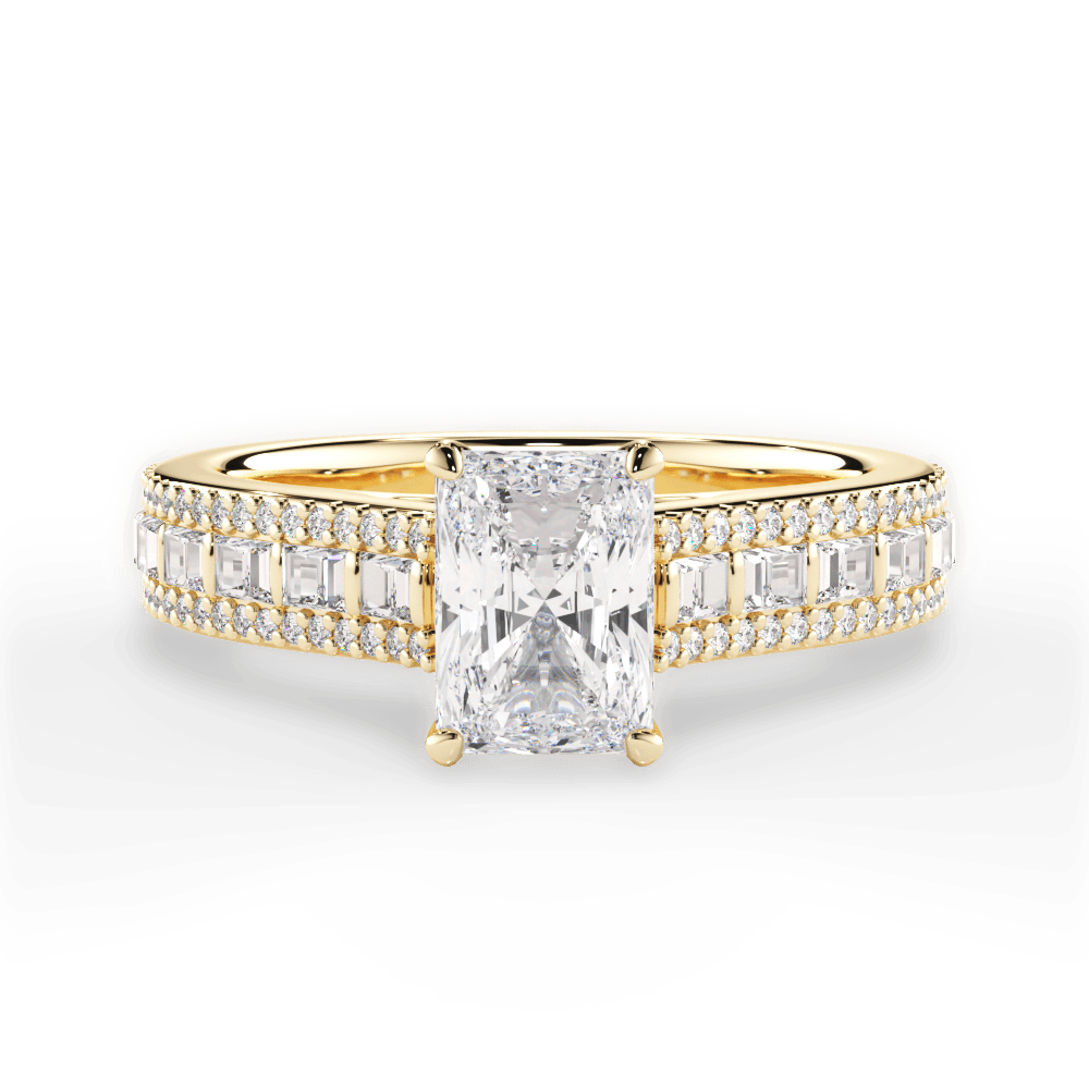 14kt Yellow Gold/18kt Yellow Gold/radiant/top