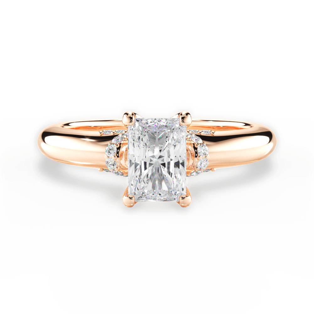 14kt Rose Gold/18kt Rose Gold/radiant/top