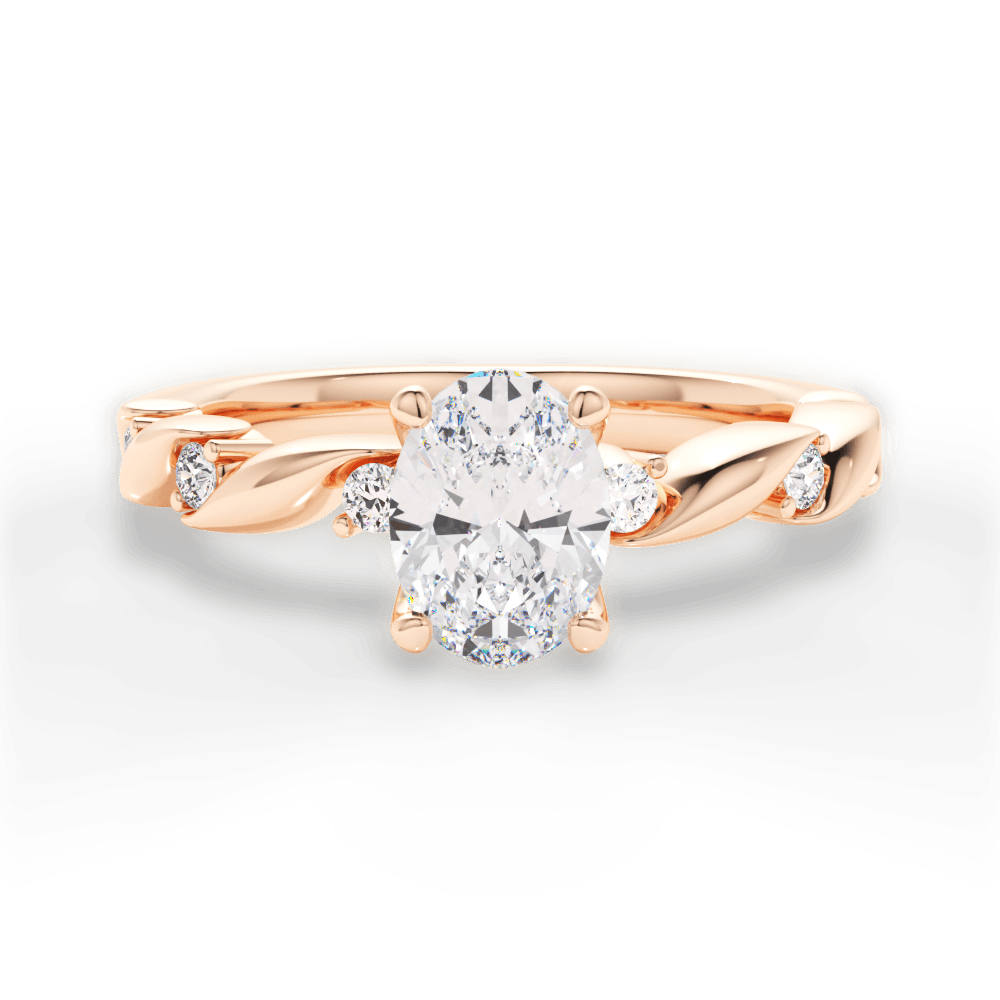 14kt Rose Gold/18kt Rose Gold/oval/top