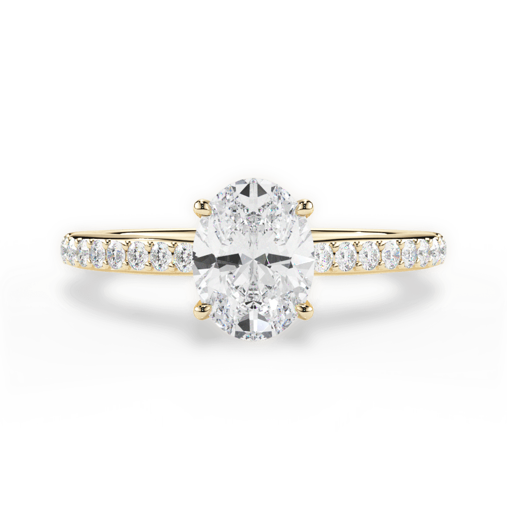 14kt Yellow Gold/18kt Yellow Gold/oval/top