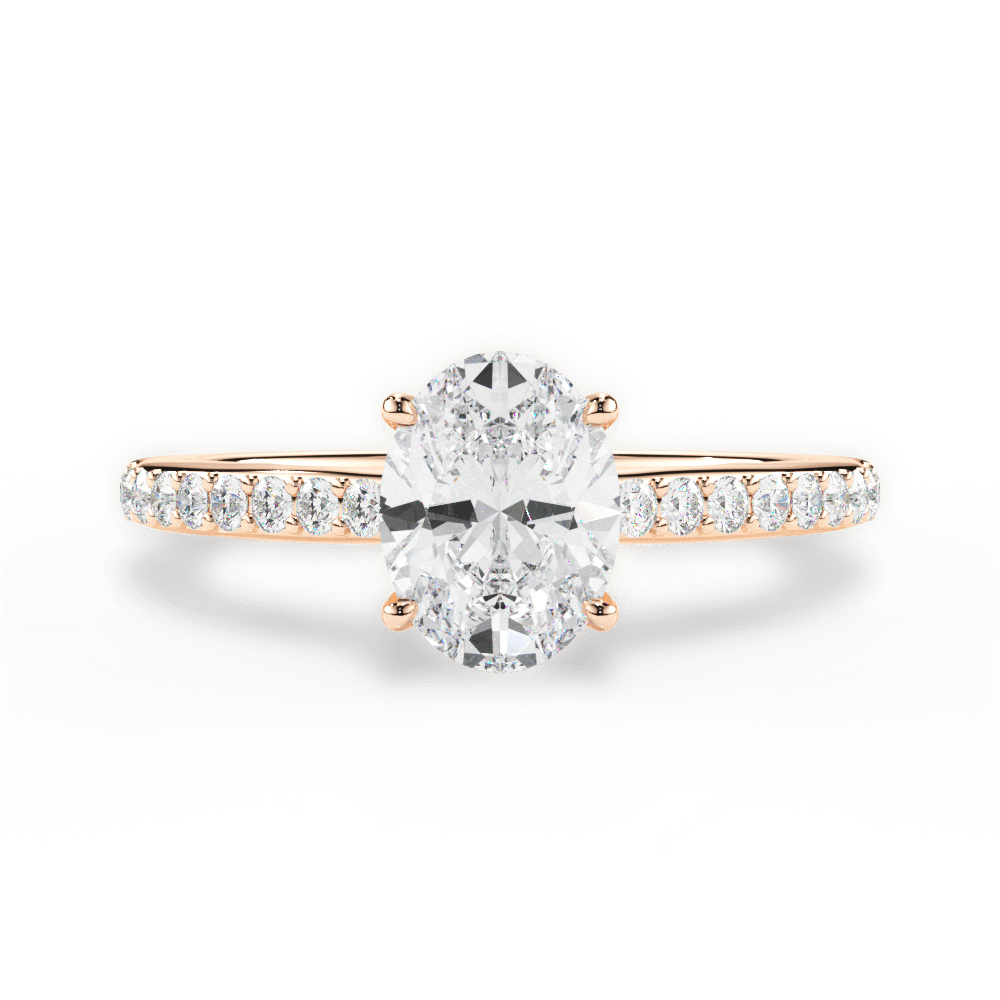 14kt Rose Gold/18kt Rose Gold/oval/top