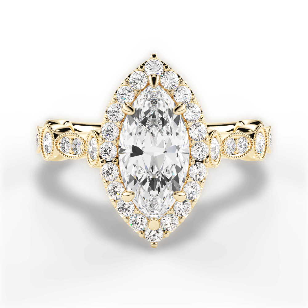 14kt Yellow Gold/18kt Yellow Gold/marquise/top