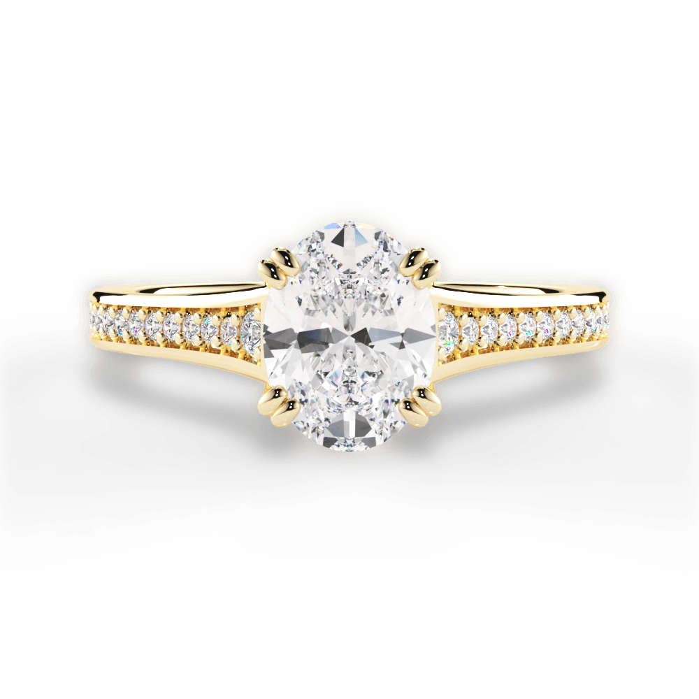 14kt Yellow Gold/18kt Yellow Gold/oval/top