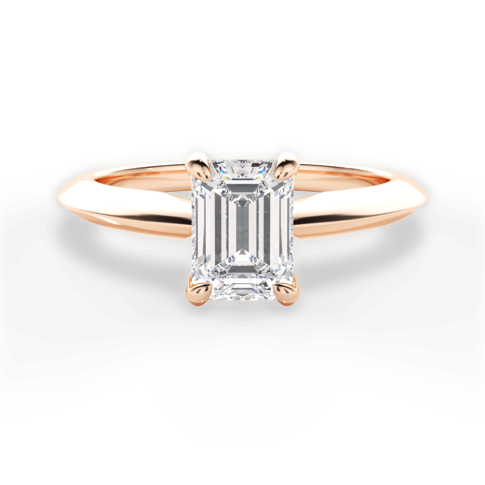 14kt Rose Gold/18kt Rose Gold/emerald/top