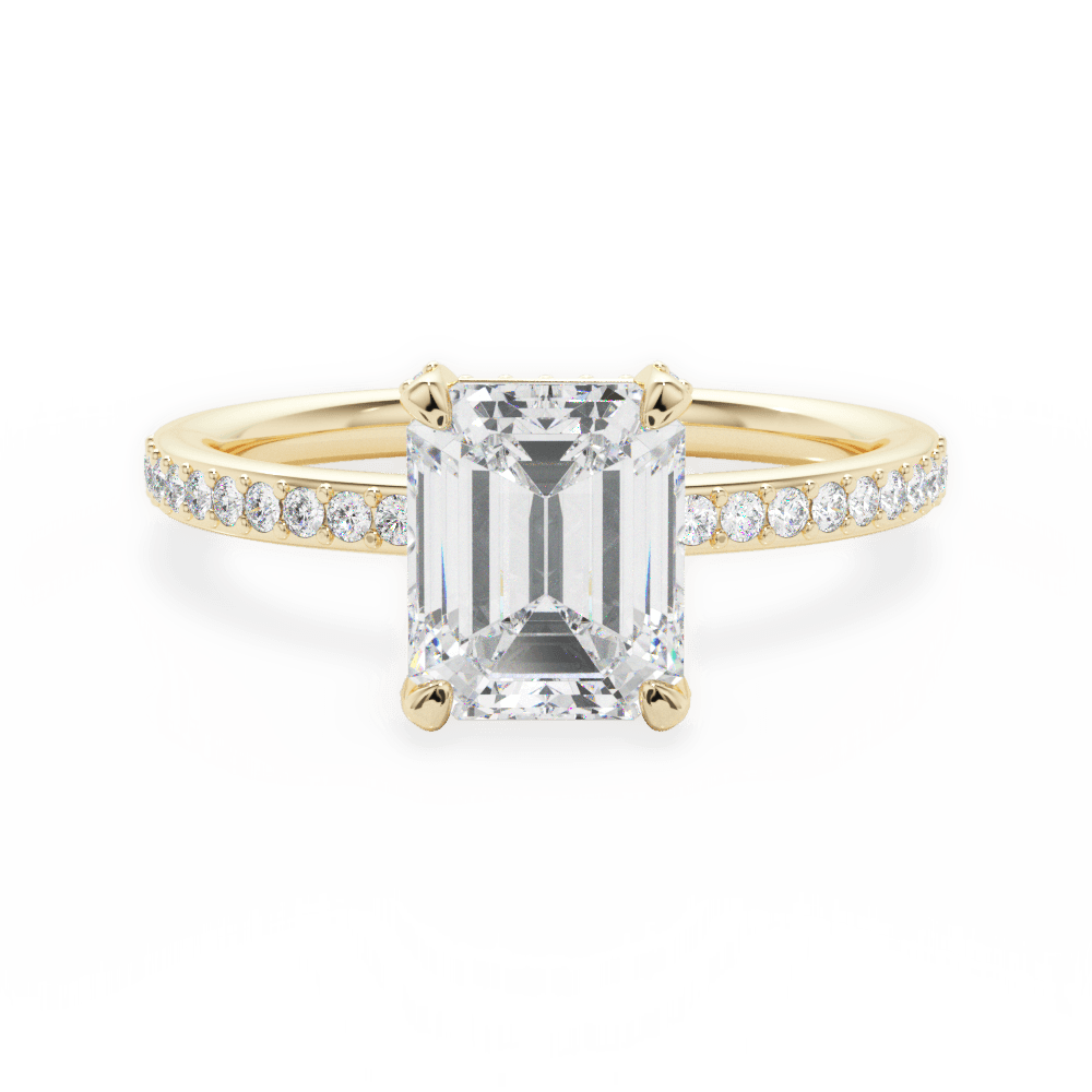 14kt Yellow Gold/18kt Yellow Gold/emerald/top