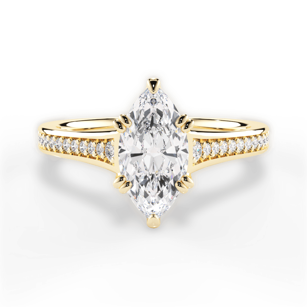 14kt Yellow Gold/18kt Yellow Gold/marquise/top