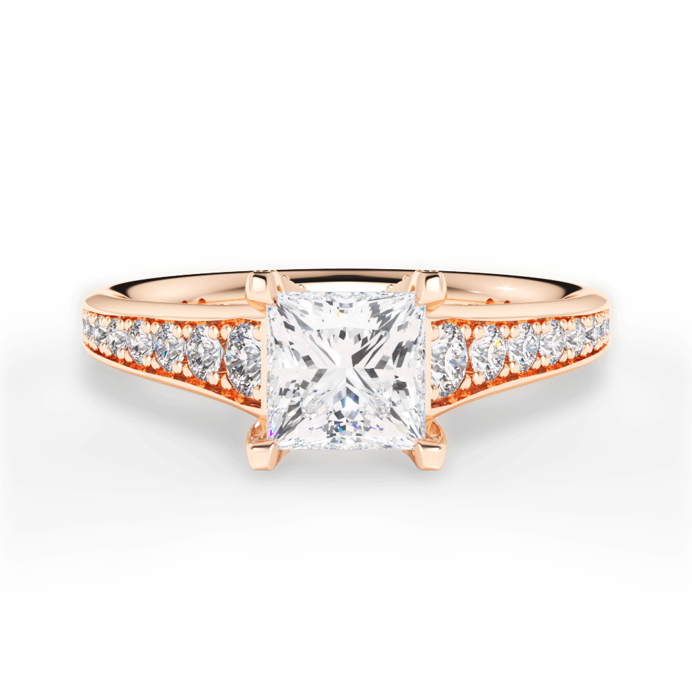 14kt Rose Gold/18kt Rose Gold/princess/top