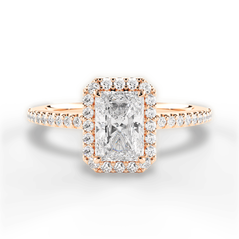 14kt Rose Gold/18kt Rose Gold/radiant/top