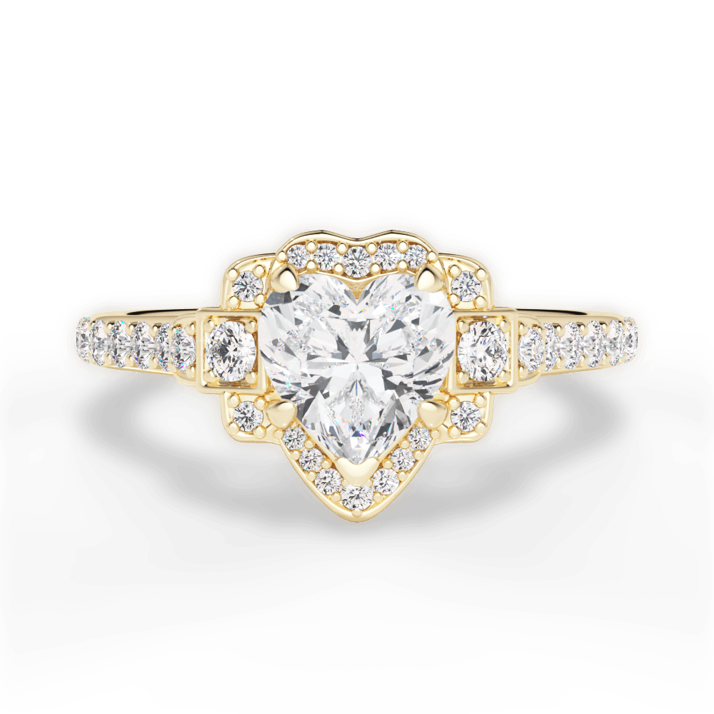 14kt Yellow Gold/18kt Yellow Gold/heart/top