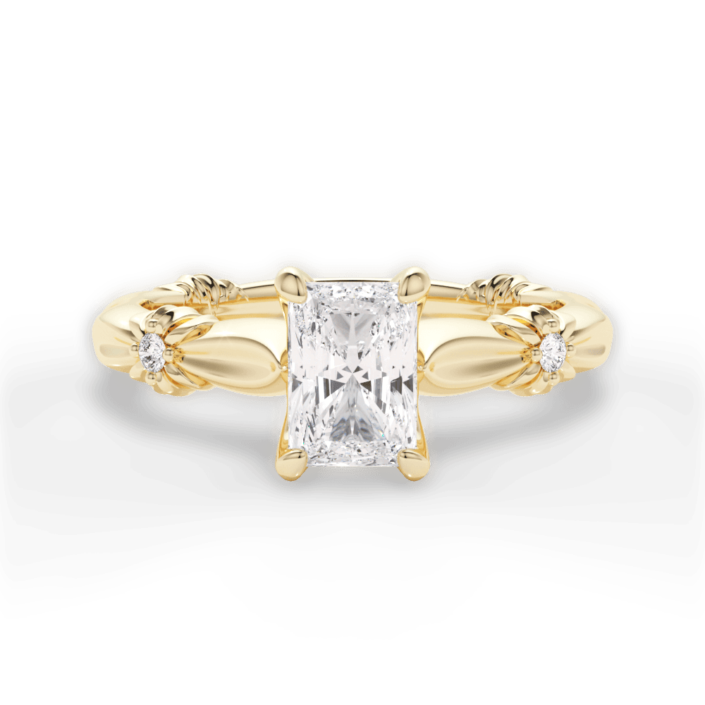 14kt Yellow Gold/18kt Yellow Gold/radiant/top