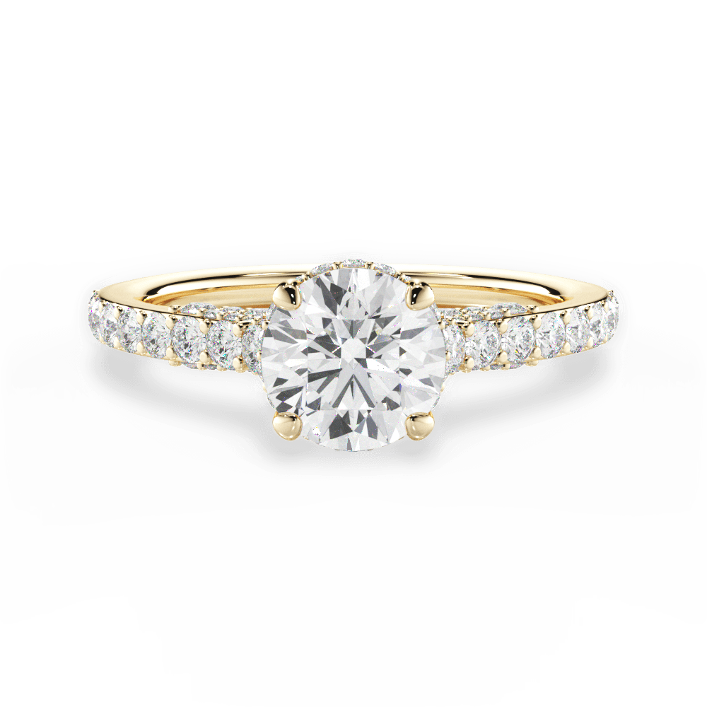 14kt Yellow Gold/18kt Yellow Gold/round/top