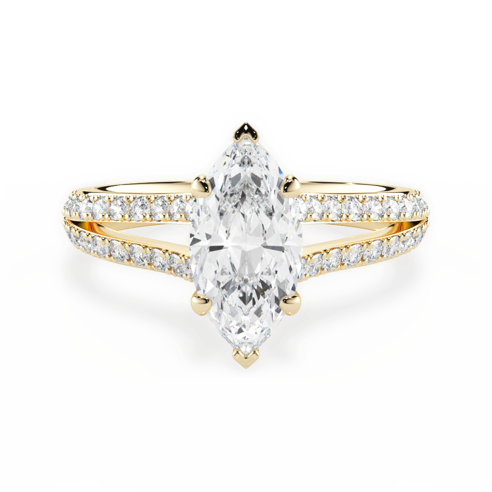 14kt Yellow Gold/18kt Yellow Gold/marquise/top