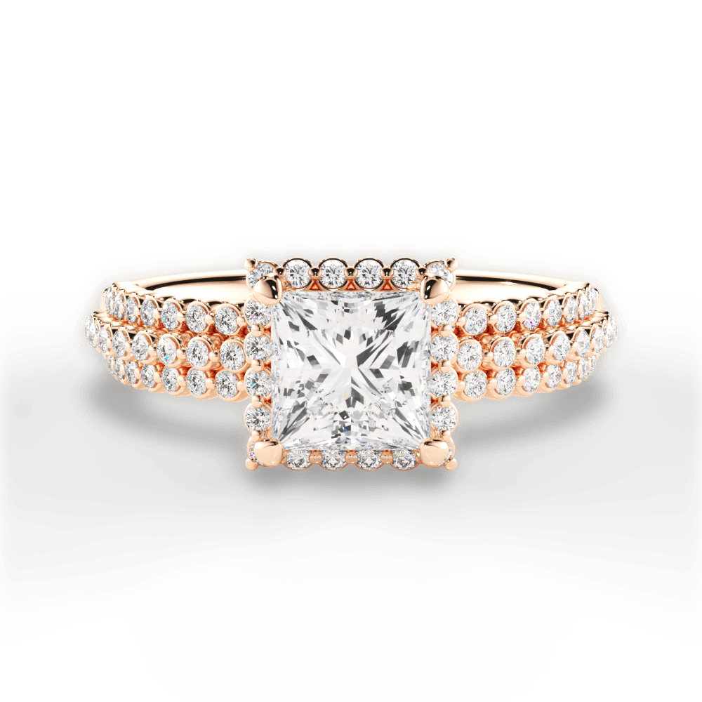 14kt Rose Gold/18kt Rose Gold/princess/top