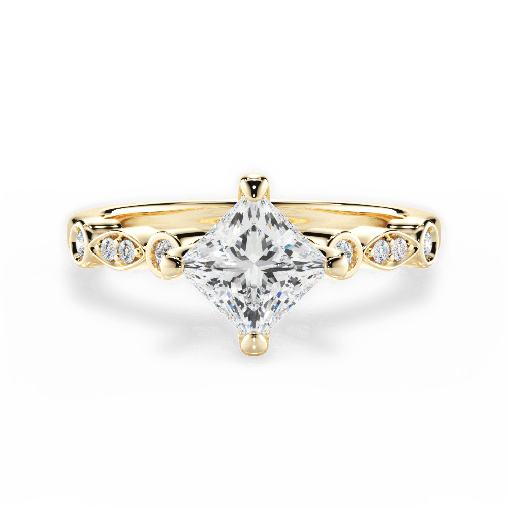 14kt Yellow Gold/18kt Yellow Gold/princess/top