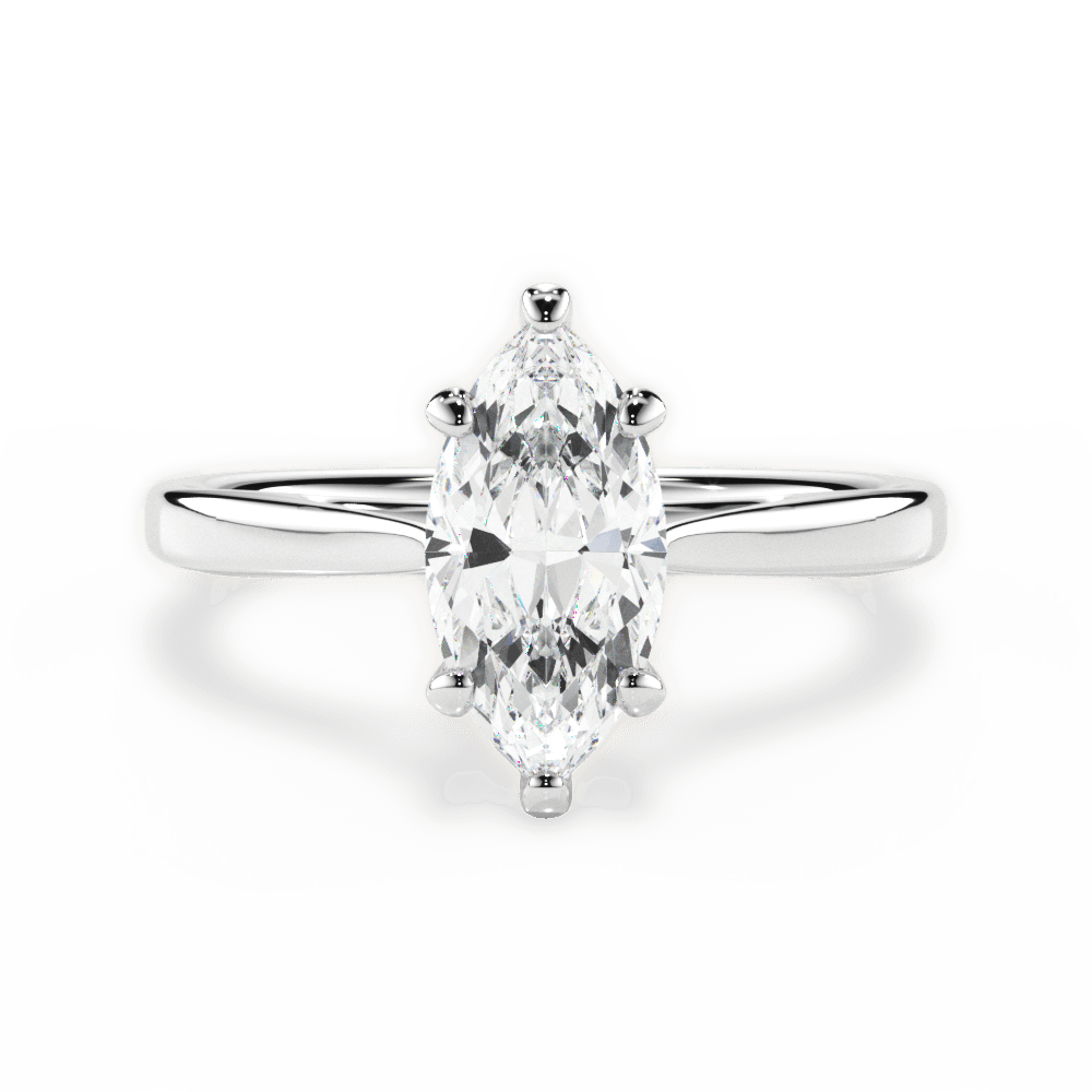 14kt White Gold/18kt White Gold/Platinum/marquise/top