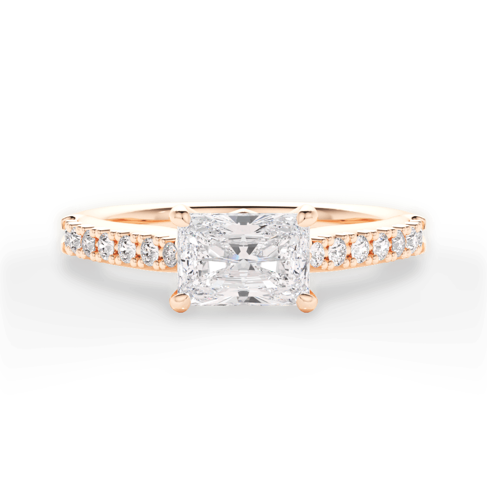 14kt Rose Gold/18kt Rose Gold/radiant/top