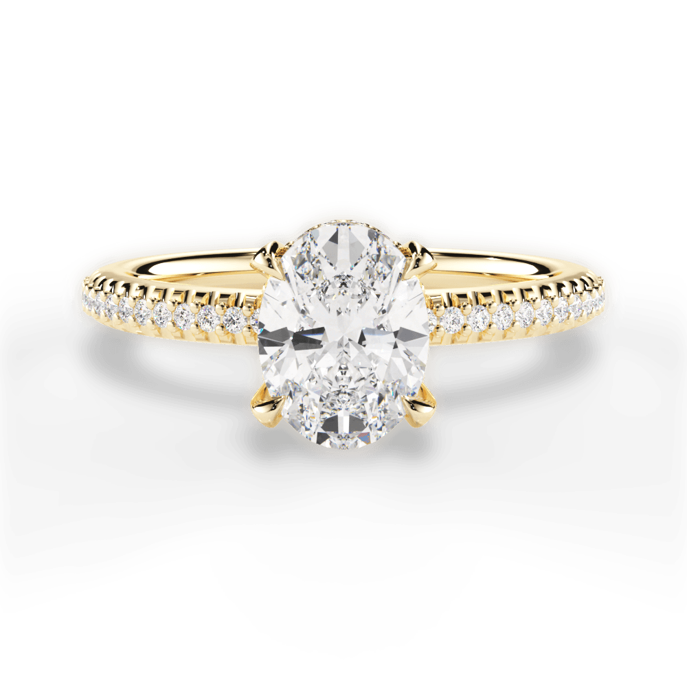 14kt Yellow Gold/18kt Yellow Gold/oval/top