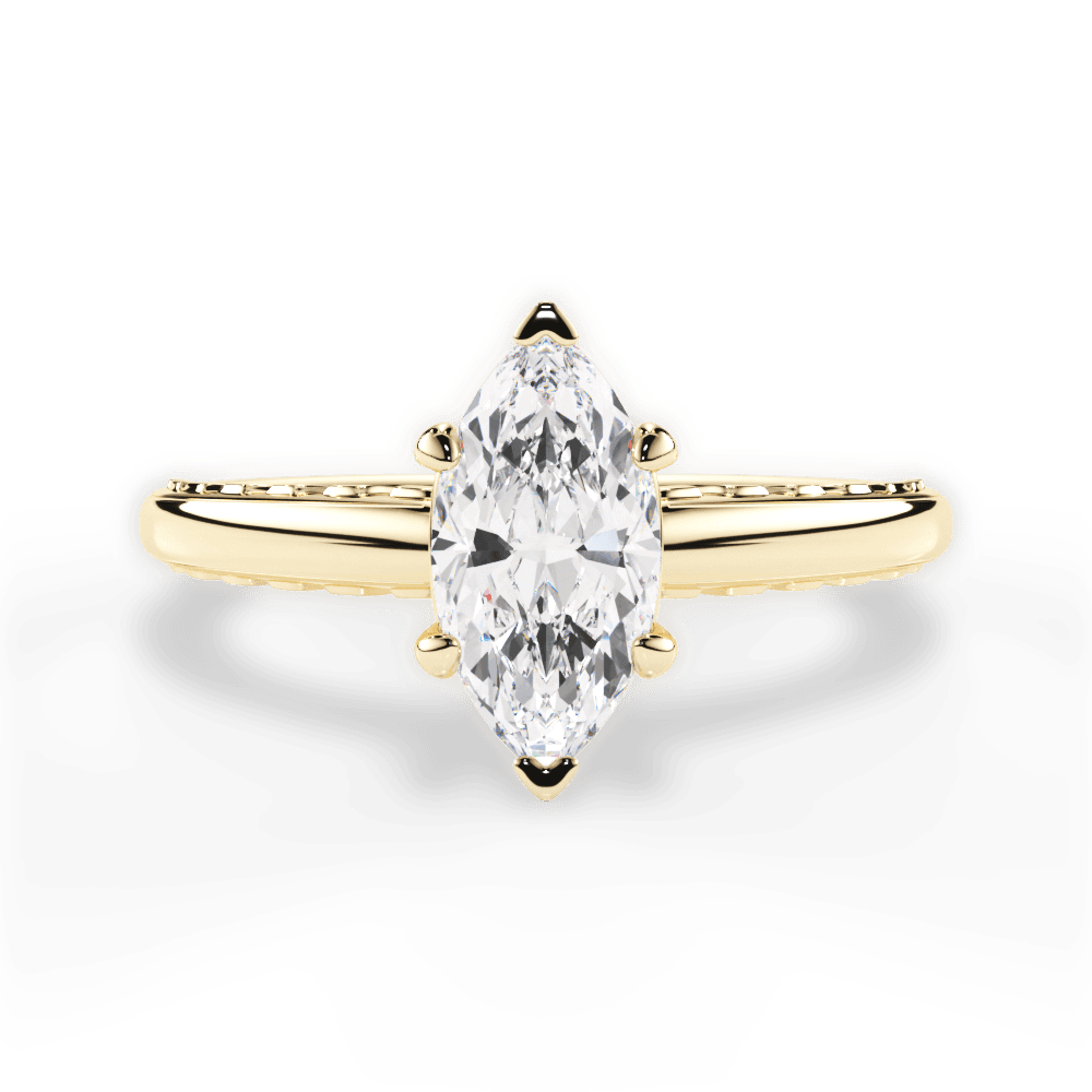 14kt Yellow Gold/18kt Yellow Gold/marquise/top