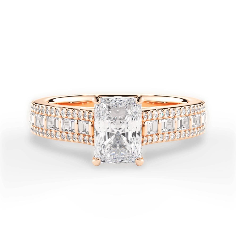14kt Rose Gold/18kt Rose Gold/radiant/top